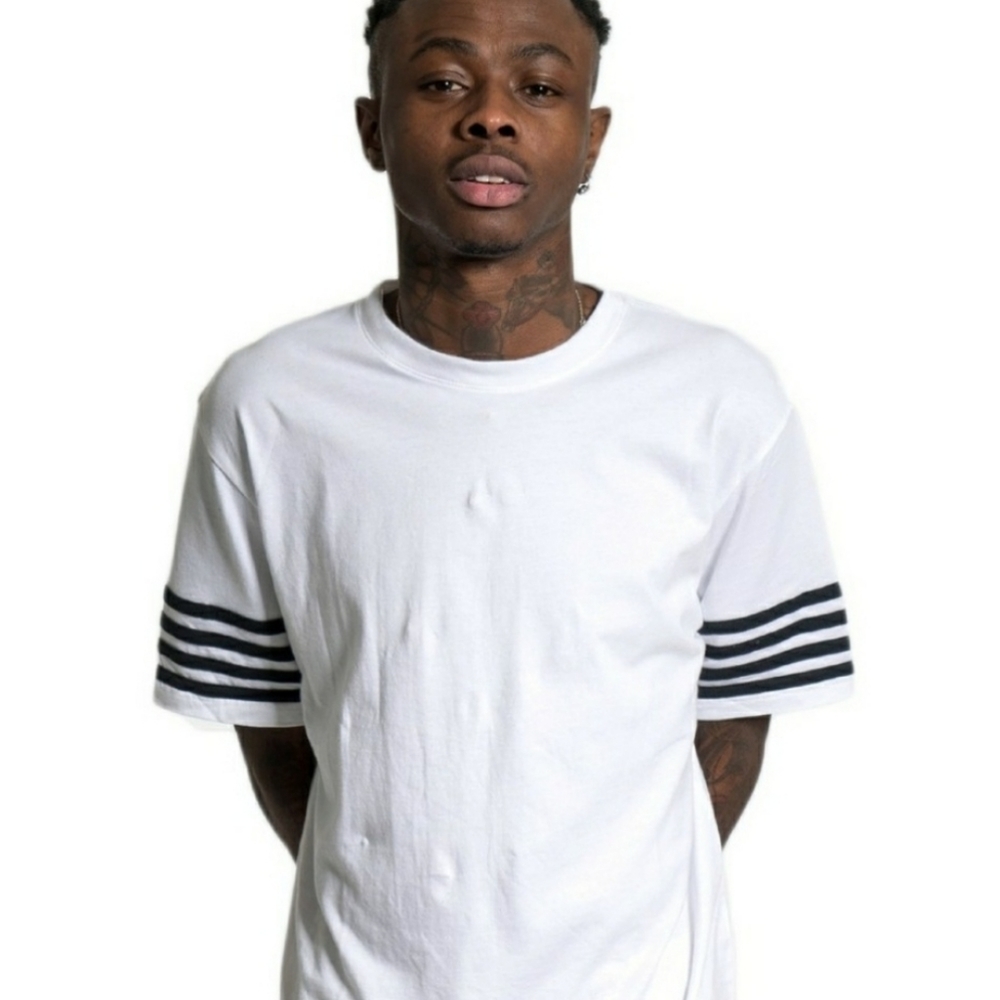 NWOT! Dropdead Rare DD Striped Sleeve Navy Shirt